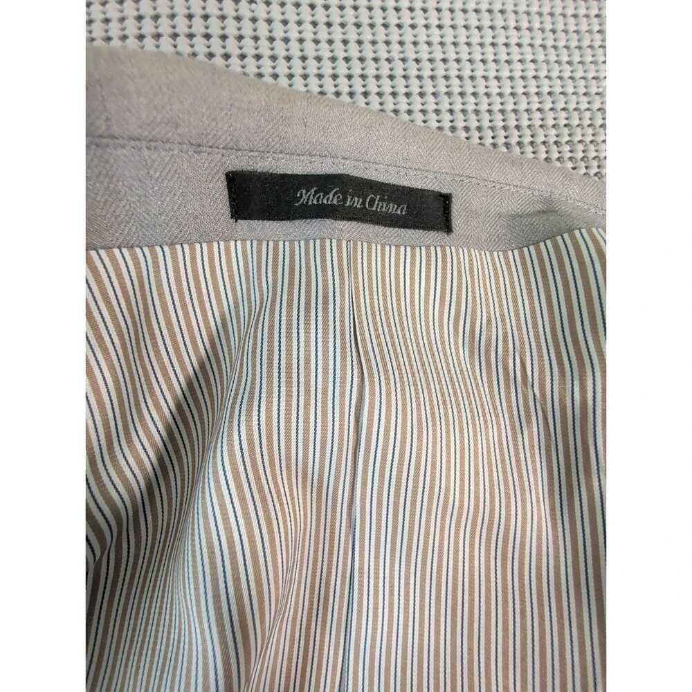 Chaps Ralph Lauren Blazer Suit Coat Mens Sz 42 Lt Gray 6 Pockets 2 Button Front